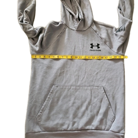 Under Armour Mens Freedom Flag Hoodie In Steel Medium Heather / Black M - Picture 10 of 13